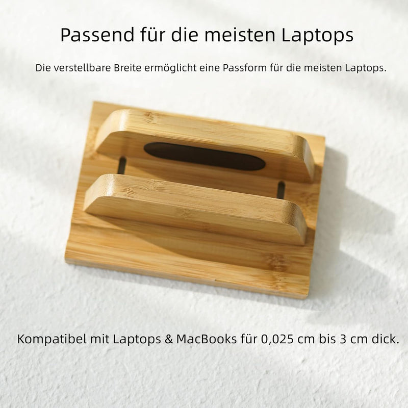 ROCDEER Vertikaler Laptop Ständer,Verstellbarer Laptop Halter,Dock 1,3 bis 3,8 cm, passend für alle