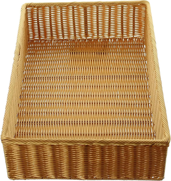Auslagekorb aus Poly-Rattan, 60x40 cm, Regalkorb, Brotkorb, Servierkorb, Aufbewahrungskorb