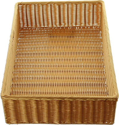 Auslagekorb aus Poly-Rattan, 60x40 cm, Regalkorb, Brotkorb, Servierkorb, Aufbewahrungskorb