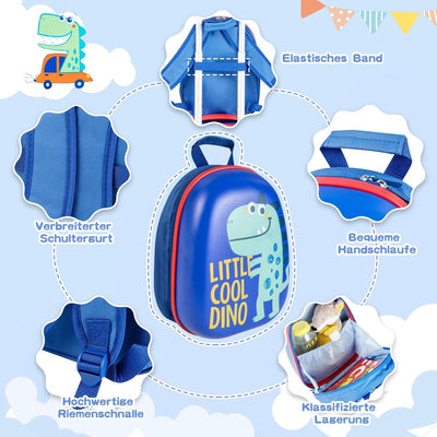 DREAMADE 2 TLG. Kinderkoffer & Rucksack, 16” +12” Kinderkofferset, Kindertrolley Kindergepäck, Handg