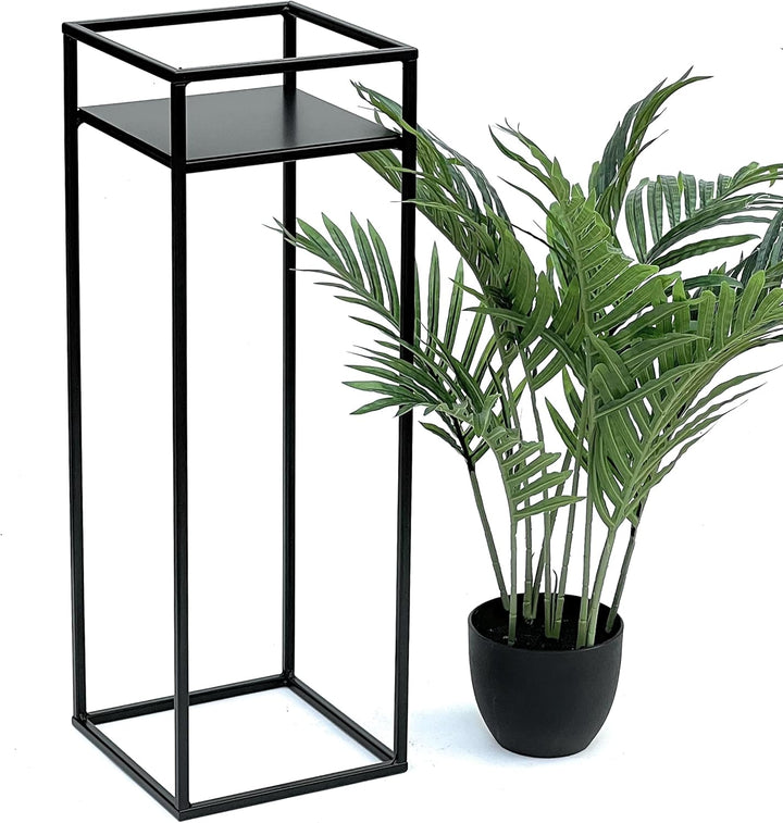 DanDiBo Blumenhocker Metall Schwarz Eckig 62 cm Blumenständer Beistelltisch 453 Blumensäule Modern P
