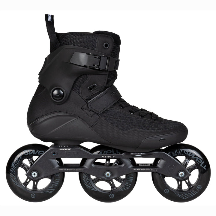 Powerslide Inline Skate Triple Black 110 Black, für Fitness, für Damen und Herren 46, 46