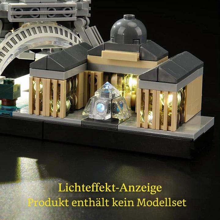 GEAMENT LED Licht-Set für (Architecture Paris mit Eiffelturm) Bausteine Set - Kompatibel mit Lego 21