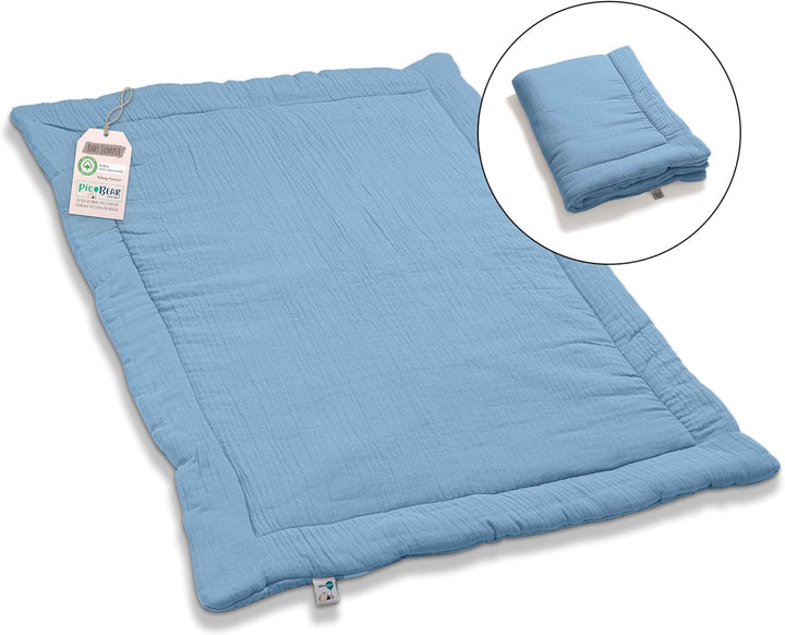 pic Bear Krabbeldecke aus 100% Baumwoll-Musselin: Extra weiche Spieldecke, 95x135 cm - Perfekt für B