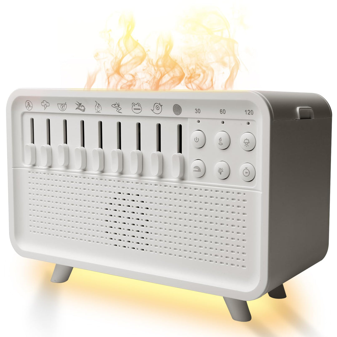 White Noise Night Light Humidifier,White Noise Machine, Luftbefeuchter Min, 8 Naturgeräusche Mixer,