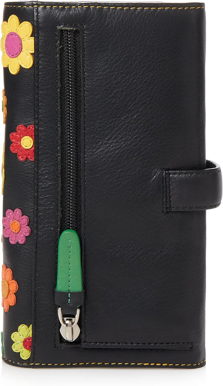 VISCONTI ® Geldbeutel Damen Leder RFID Schutz Portemonnaie Damen Geldbörse Bifold Mehrfarbig Portmon