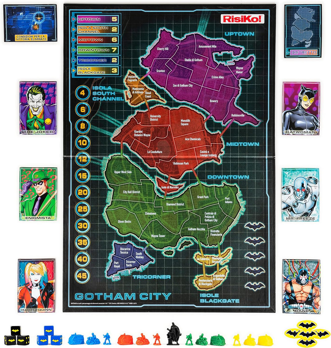 Spin Master - Editrice Giochi, Risiko! Batman DC, Strategiespiel, Brettspiel, ab 10 Jahren, Italieni