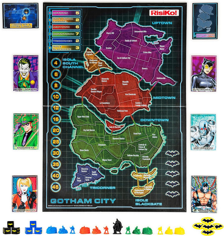 Spin Master - Editrice Giochi, Risiko! Batman DC, Strategiespiel, Brettspiel, ab 10 Jahren, Italieni