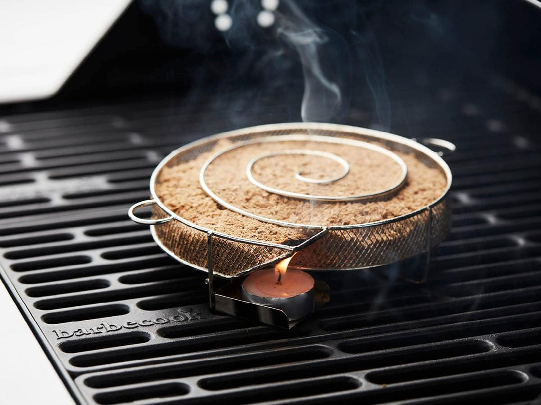 Barbecook Rauchgenerator zum Kalträuchern mit 3 Beuteln Rauchermehl Olive, Whisky und Eiche Kaltrauc