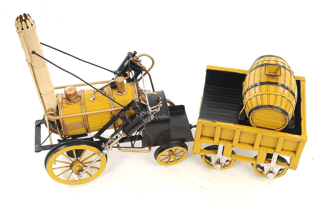1829 Yellow Stephenson Rocket Steam Locomotive