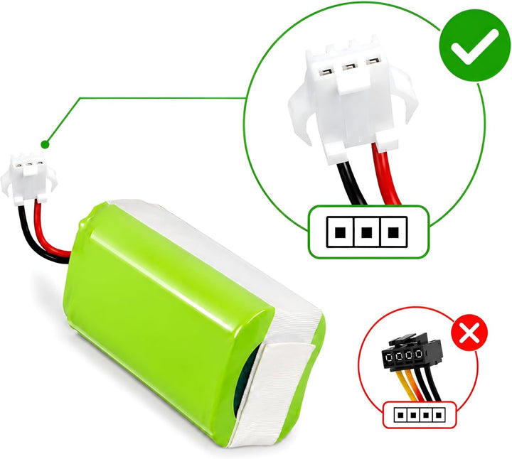 MIRTUX Akku Conga 1090, 1099, 1190, 1790, 1990 und 2290 Ultra Ersatz 14,8 V 2600 mAh Li-Ion Ersatz-L