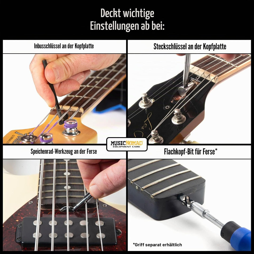 MusicNomad MN235 Premium Guitar Tech Truss Rod Wrench Set - 11 pcs.