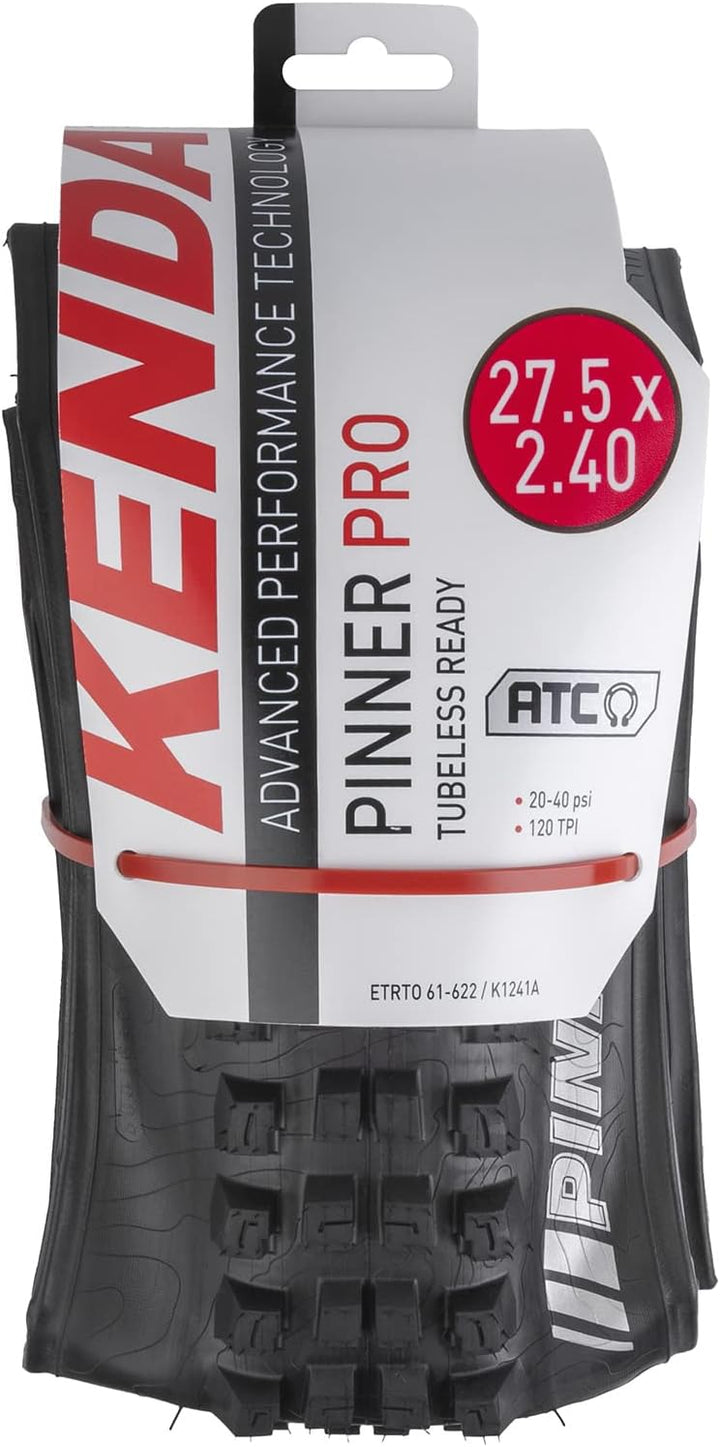 Kenda Unisex – Erwachsene Fahrradreifen Pinner Pro K-1241A, 650Bx2.40, 27.5x2.40, DT, Schwarz, 27.5