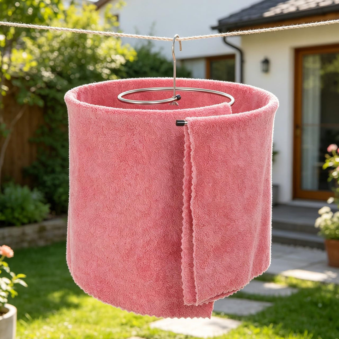Amosfun 2 StüCk Edelstahl SpiralaufhäNger 360° Drehbar Kleidungstrockner FüR Bettlaken Decken Handtü