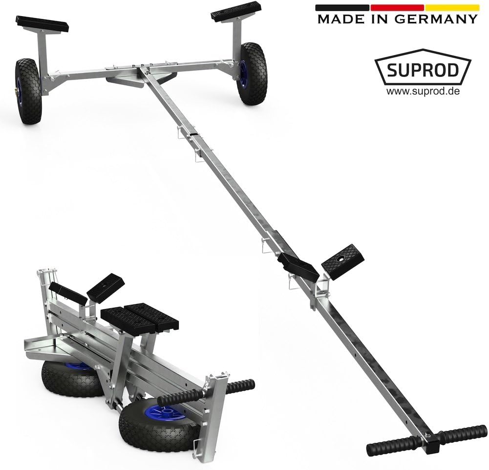 SUPROD Slipwagen, Bootswagen, Handtrailer, faltbar, TR260 Tr260-b (Schwarz/Blau), Tr260-b (Schwarz/B