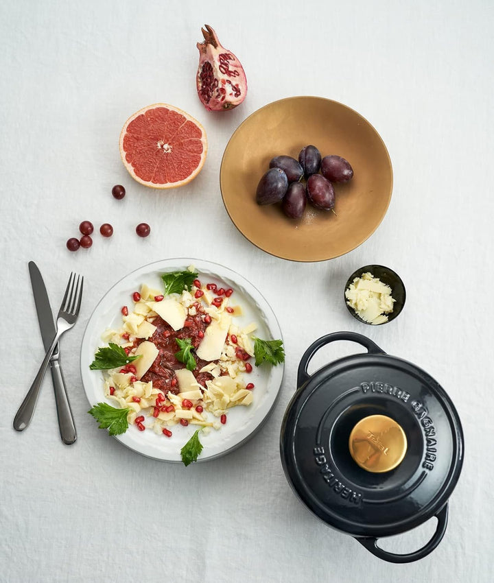 Tefal Pierre Gagnaire Héritage Bräter aus Stahlguss, 25 cm (5 l), Induktion, Emaille-Beschichtung, s