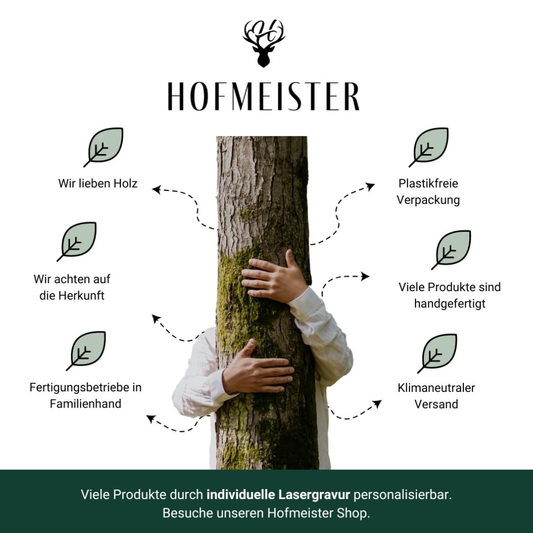 HOFMEISTER® Mörser aus Olivenholz - Hochwertige Küchenutensilien &amp; Geschenkidee - Stilvoller Mörser