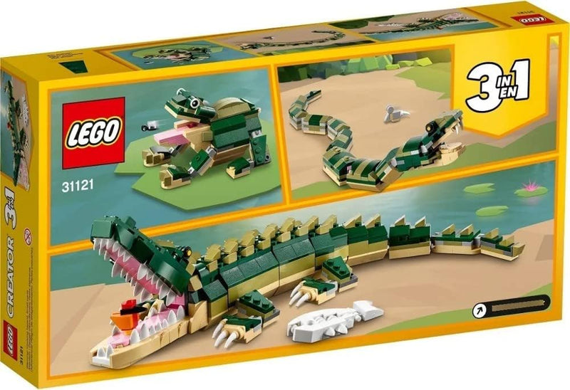 LEGO Creator 3-in-1 Krokodil 31121 Building Toy Featuring Wild Animal Toys (454 Teile)