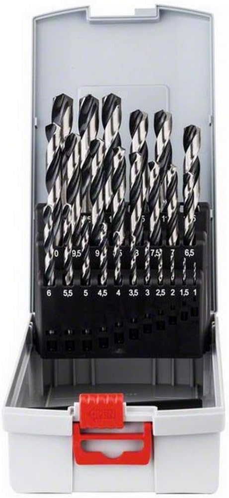Bosch Accessories 25tlg. HSS Spiralbohrer PointTeQ Set (für Metall, ProBox, Zubehör Bohrschrauber),