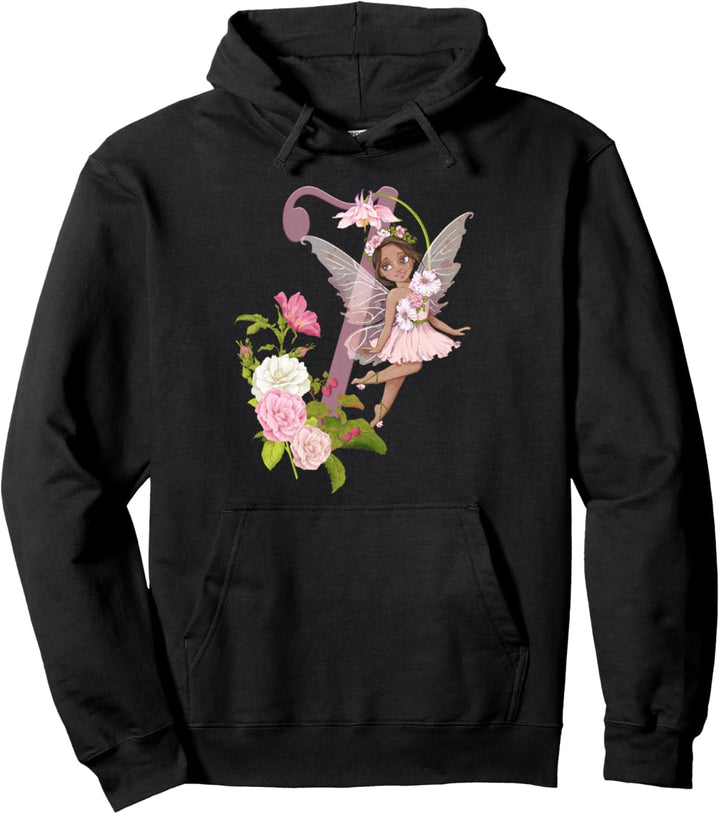 7. Geburtstag Fee Schwarzes Mädchen Pfirsich Feenfeen Pullover Hoodie