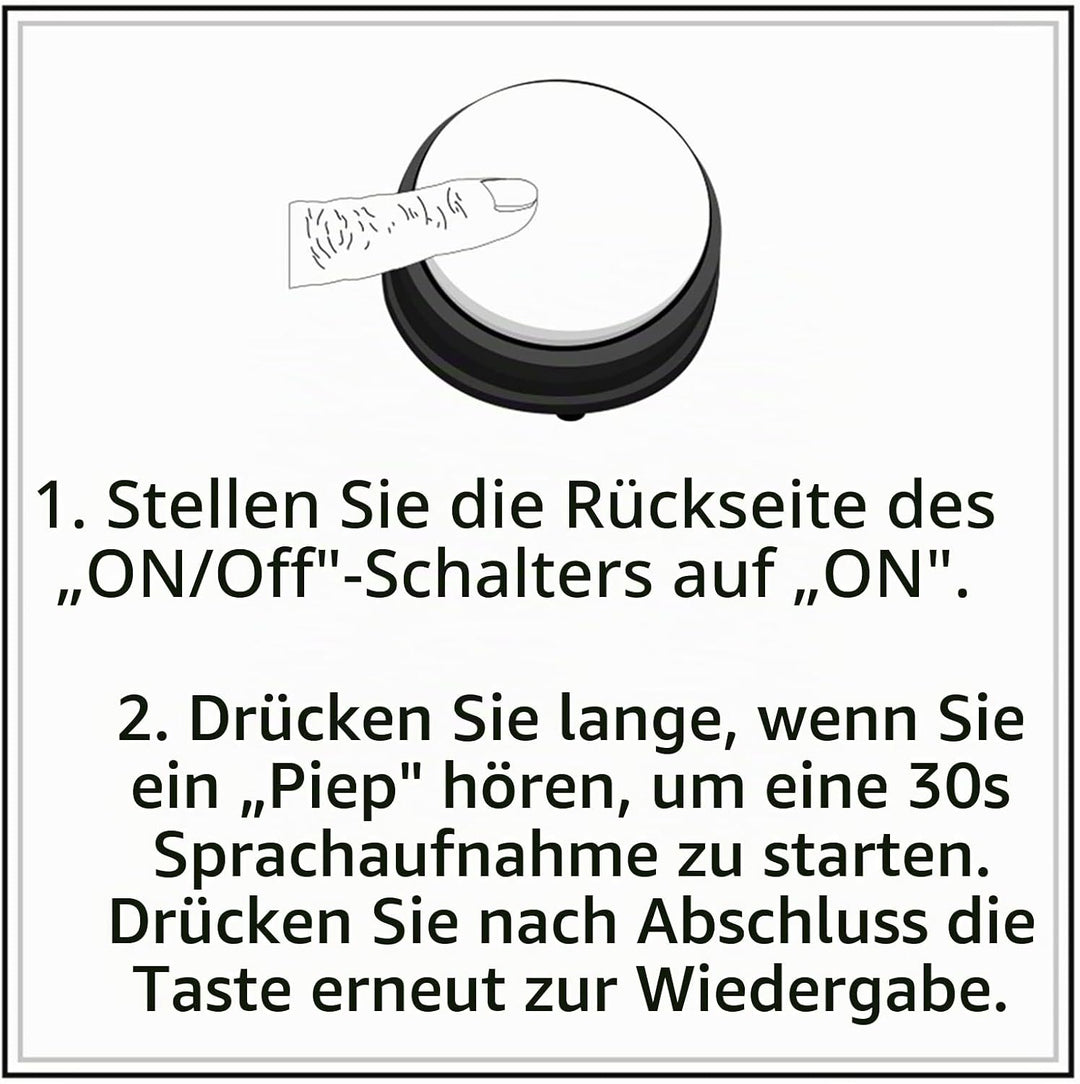 Irishom 4 Stück Buzzer mit Aufnahmefunktion und Licht Sprachaufzeichnung Sound-Taste Interaktives Re