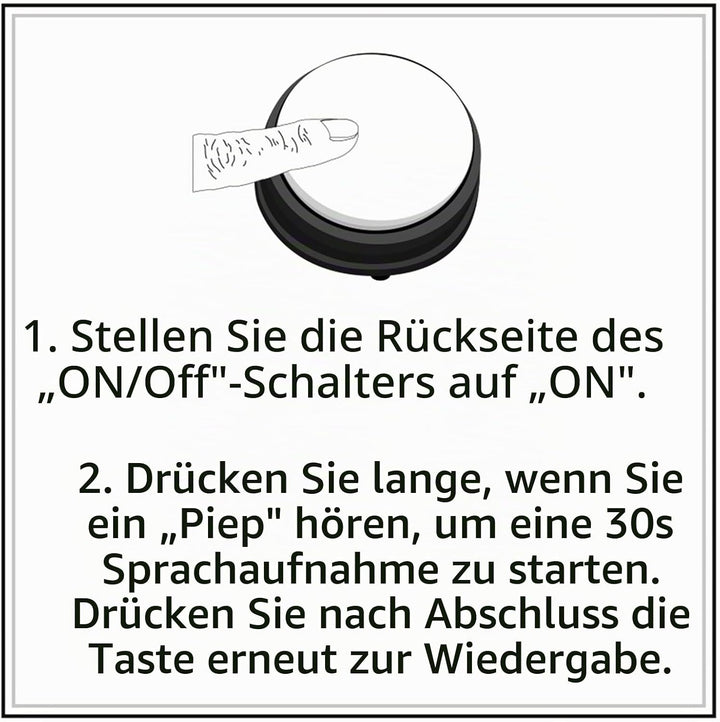 Irishom 4 Stück Buzzer mit Aufnahmefunktion und Licht Sprachaufzeichnung Sound-Taste Interaktives Re