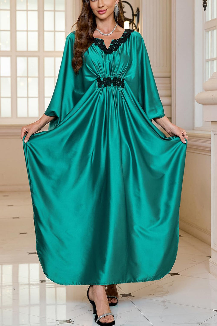 Women Roomy Nightgown Long Loungewear Cardigan Kimono Beach Dress Bikini Cover ups Tops Einheitsgrös
