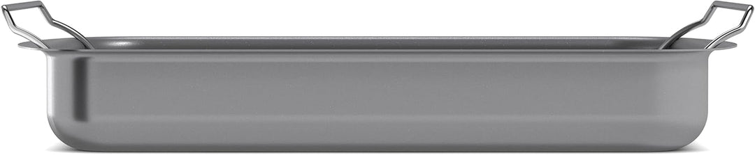 Eva Trio | Professionell Bräter mit Rost 35x25 cm keramischer Slip-Let®-Antihaftbeschichtung |Mit ih
