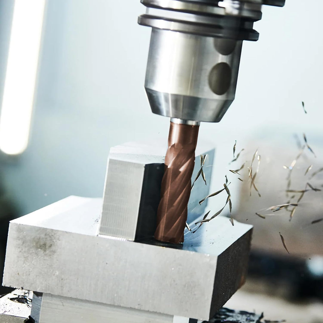TJR Hartmetall 4-Schneider Uni Mill Set (6/8/10/12mm) – Mikrokorn-Hartmetall-Fräser mit TiAlN-Beschi