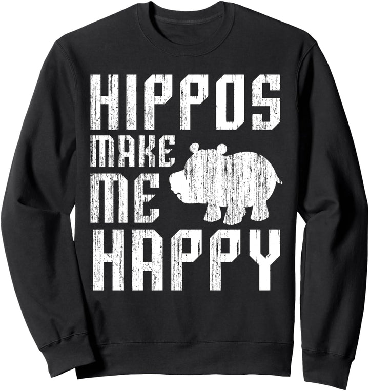 Lustige Nilpferde Nilpferde machen mir glückliche Tierfreund Sweatshirt