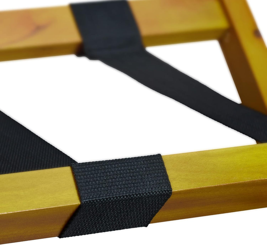 Relaxdays Kofferständer Holz, klappbar, Gepäckablage, Kofferaufbewahrung, für Reisegepäck, HxBxT: 52