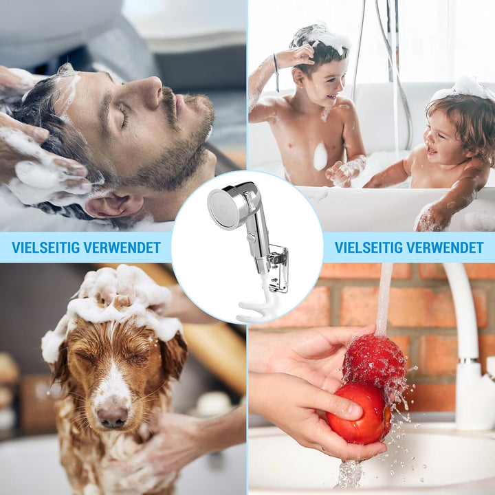 Handbrause für Waschbecken, Waschbeckenbrause Duschkopf mit 3M Schlauch, Handbrause Mit Halterung, W