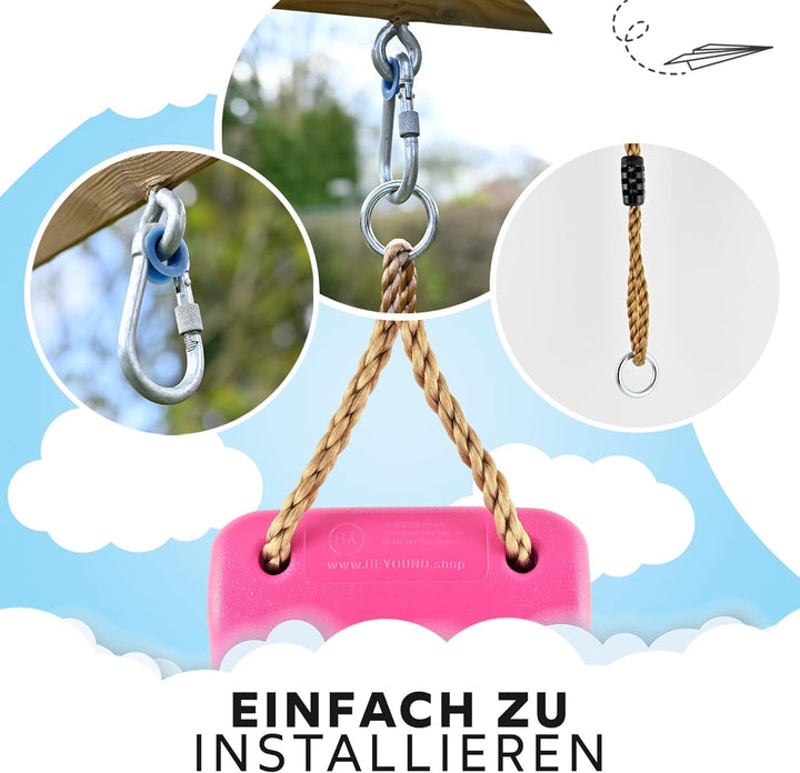 GO!elements Schaukel Garten - Kinderschaukel Outdoor Indoor - Schaukelsitz Schaukelbrett Brettschauk