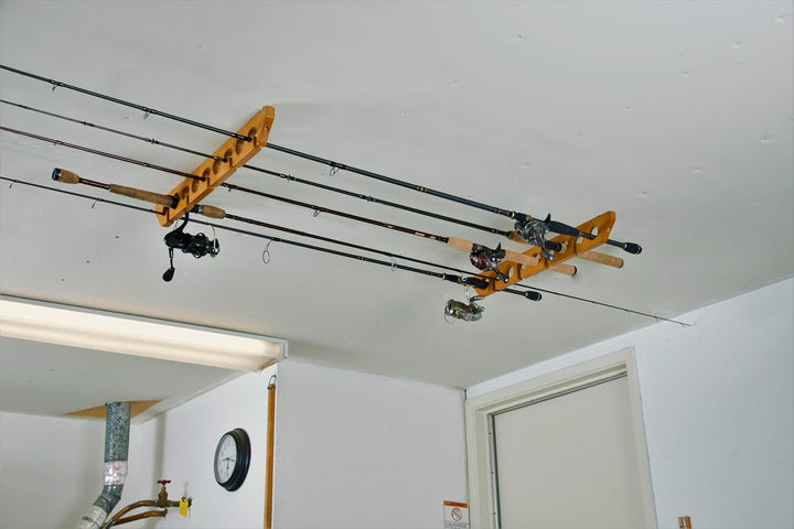 Old Cedar Outfitters CPR-009 Deckenregal für Angelruten, massives Kiefernholz, für bis zu 9 Angelrut