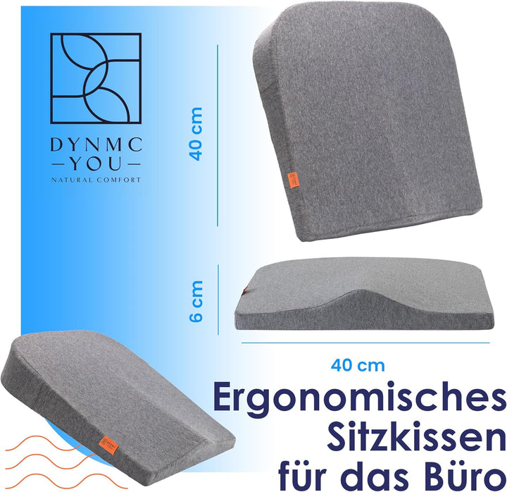 Bequemes Keilkissen - Modernes Ergonomisches Sitzkissen Stuhl, Bürostuhl, Auto - Optimal Harte Füllu