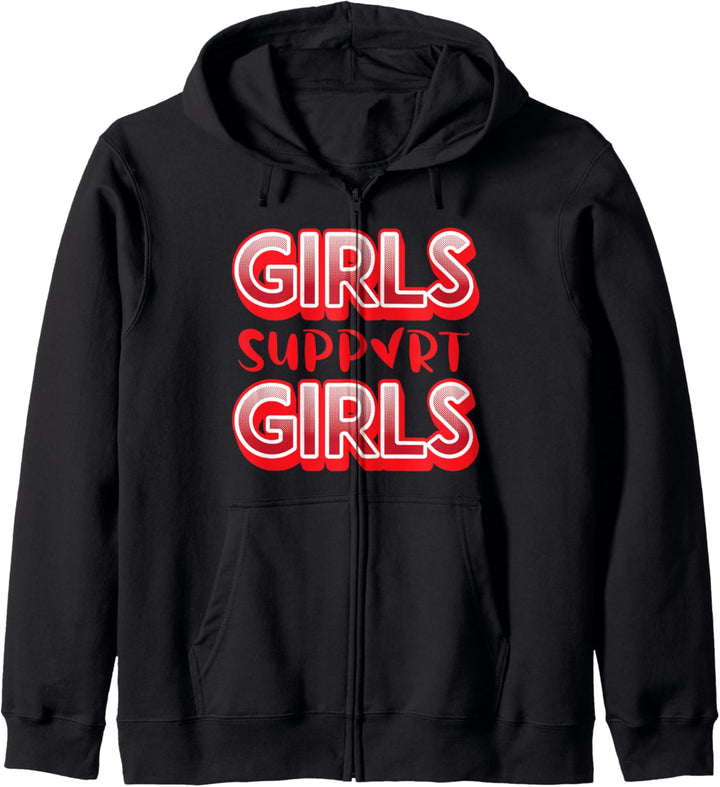 Girls Support Girls Selbstbewusst Feminist Feminismus Kapuzenjacke