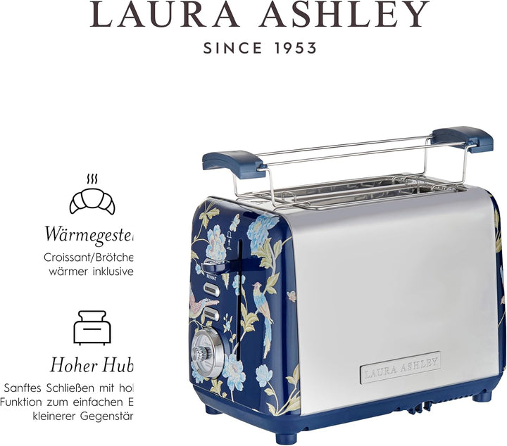 VQ Laura Ashley 2-Scheiben Toaster mit einstellbaren Heiz-, Auftau- und Aufwärmmodi - Toaster aus Ed