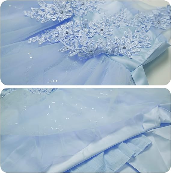 LOLANTA Blumensmädchenkleid Weiss Rosa,Mädchen Kleid Festlich Kommunion, Kleider für Brautmädchen au