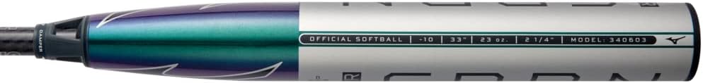 Mizuno F23-PWR CRBN Fastpitch Softball Bat Silber/Diamant 33, Silber/Diamant 33"/23 oz