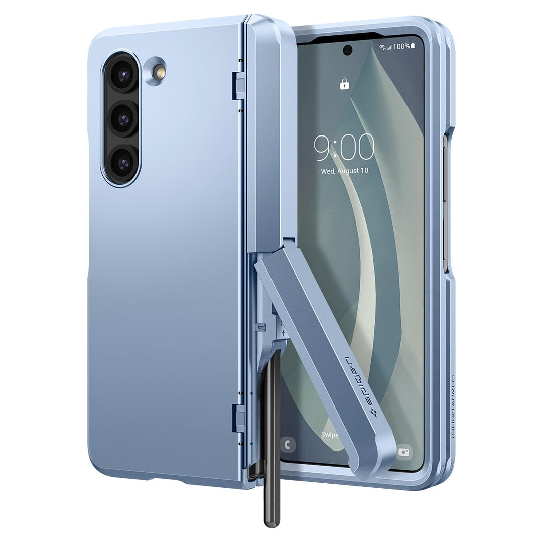 Spigen Tough Armor Pro P Hülle Kompatibel mit Samsung Galaxy Z Fold 5 -Hellblau (S Pen Nicht inklusi