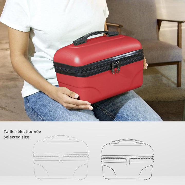 Kinston Kosmetiktasche für Reisen, Kosmetiktasche, grosses Fassungsvermögen Rot grosses Modell, Rot