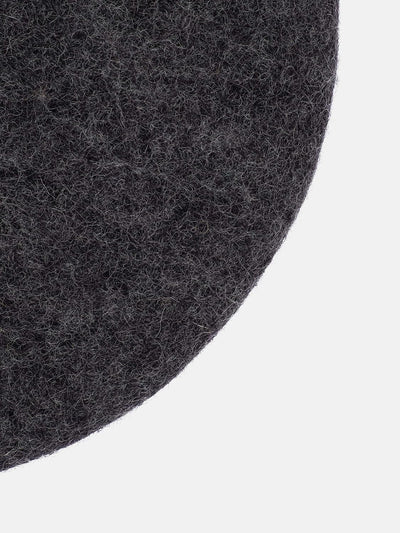 myfelt Flache Filz Sitzauflage, Filz Stuhlauflage - Hugo - rund, Ø 36 cm, Anthrazit Anthrazit Melier