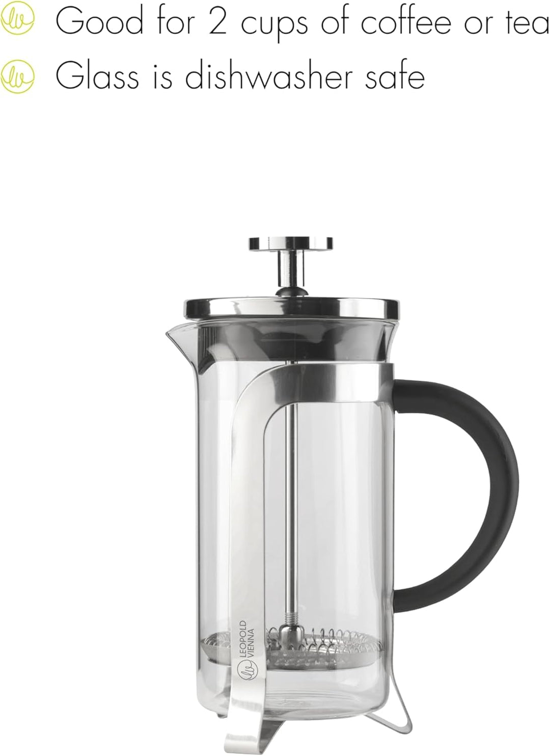 Leopold Vienna Kaffeebereiter French Press schwarz 350 ml