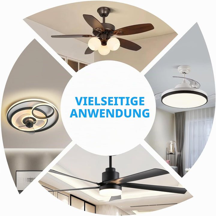 WiFi Universal Deckenventilator Licht Fernbedienung Kit mit Stummschaltung, Timer-Funktion, Smart Li