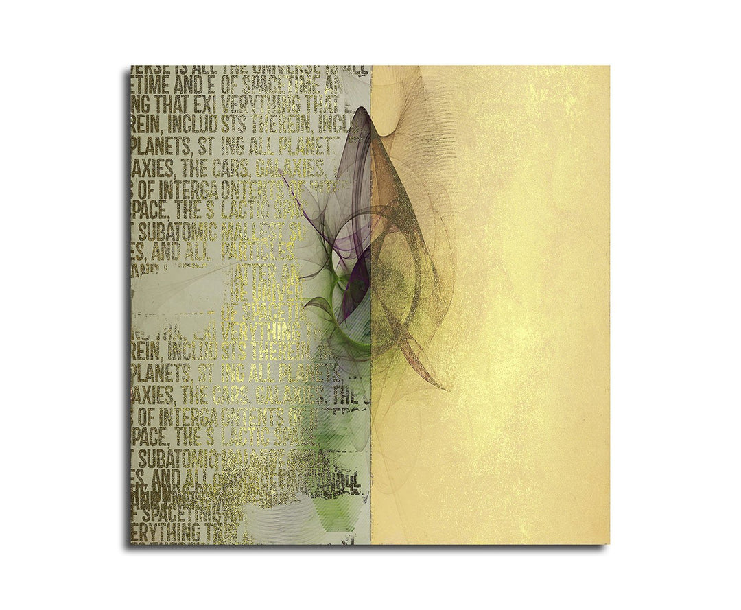 Paul Sinus Art Abstrakt331_60x60cm Bild auf Leinwand - Der Übergang - Abstraktes Motiv beige grau Pu