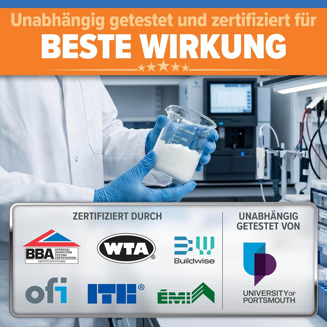 Dryzone Horizontalsperre Kit - Injektionscreme gegen feuchte Wände und aufsteigende Feuchtigkeit – F