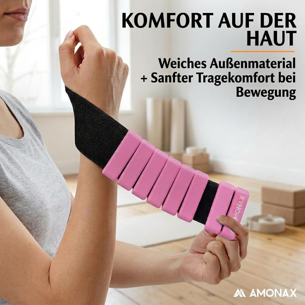 Amonax Gewichtsmanschetten Ankle Weights Set, Fitness Gewichte Für Beine Und Arme, 2x0,5kg Gewichte