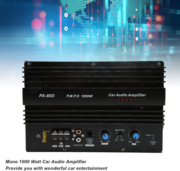 PA 80D 12V 1000W Mono Car High Power Audio Verstärkerplatine Leistungsstarker Bass-Subwoofer-Verstär
