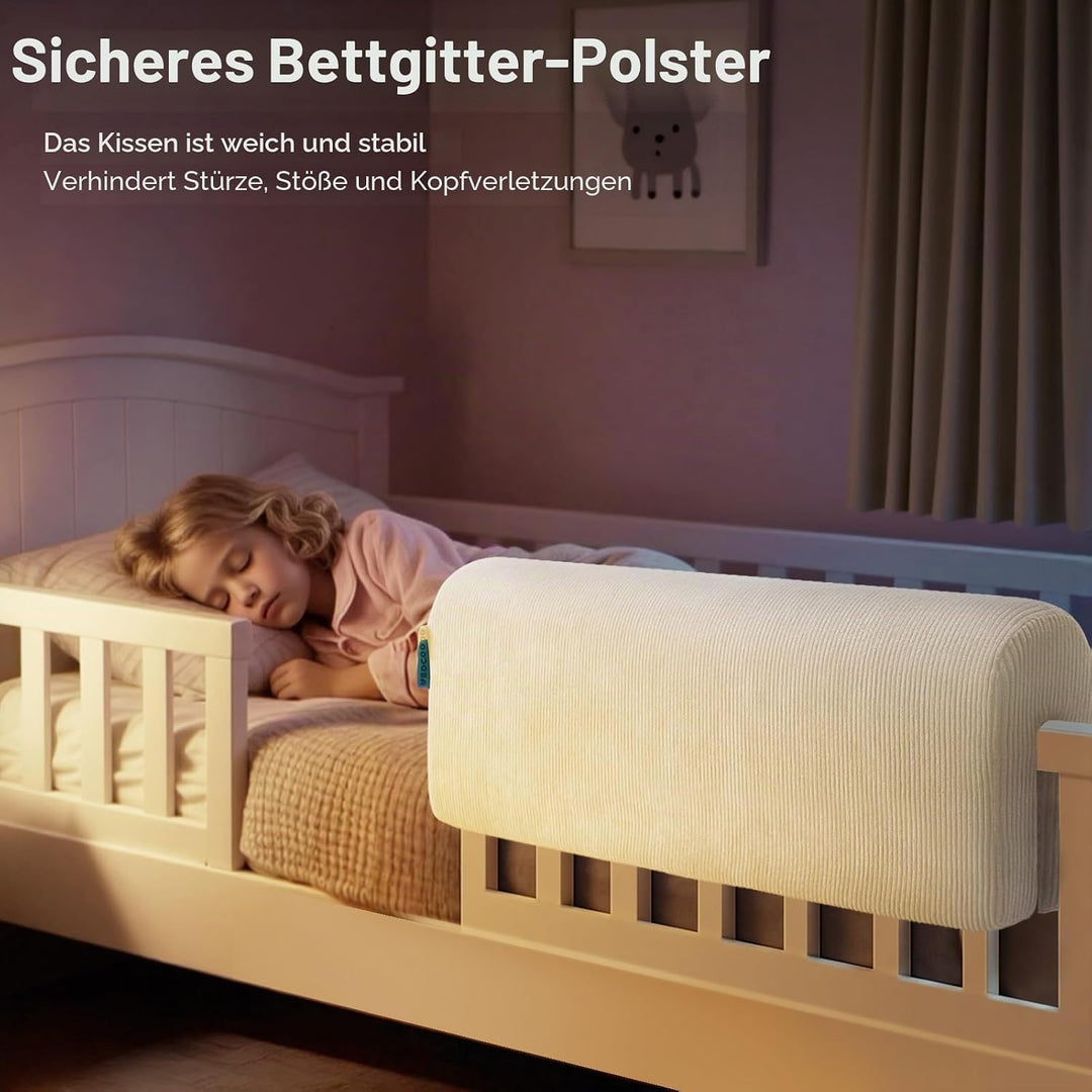 AEOCOO Bettkantenschutz für Kinderbetten 70 cm – weiche Memory-Schaum Bettumrandung, Rausfallschutz