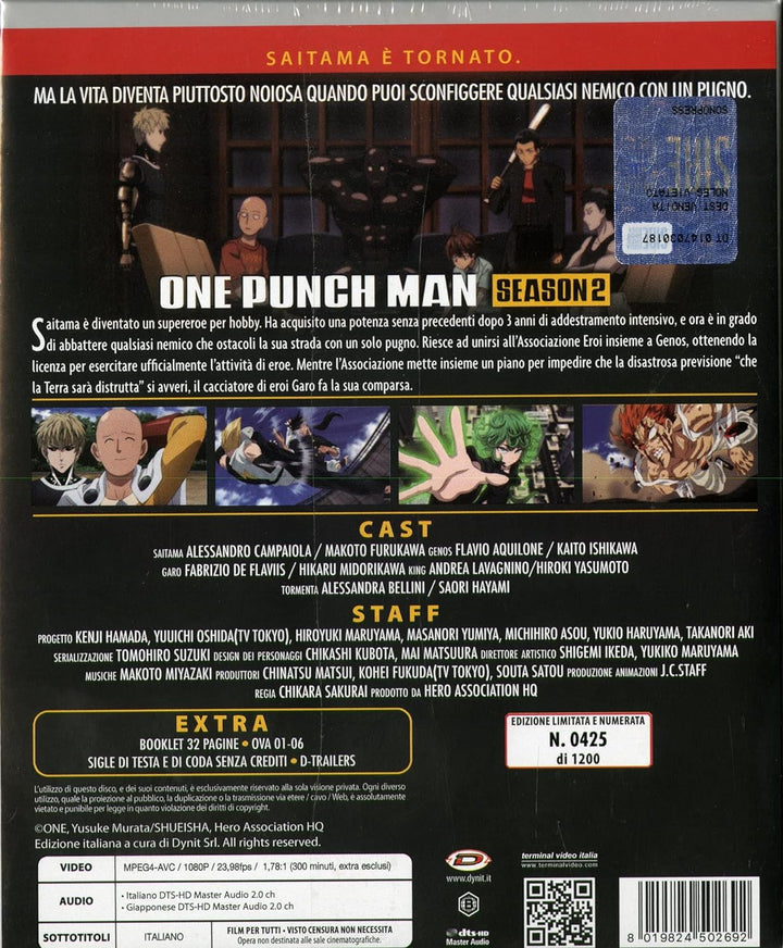 One Punch Man - Season 02 Limit.Edit. (Eps 01-12) ( Box 3 Br) [Region Free] [Blu-ray], Blu-ray